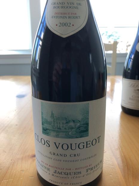 2002 Domaine Jacques Prieur Clos Vougeot - CellarTracker