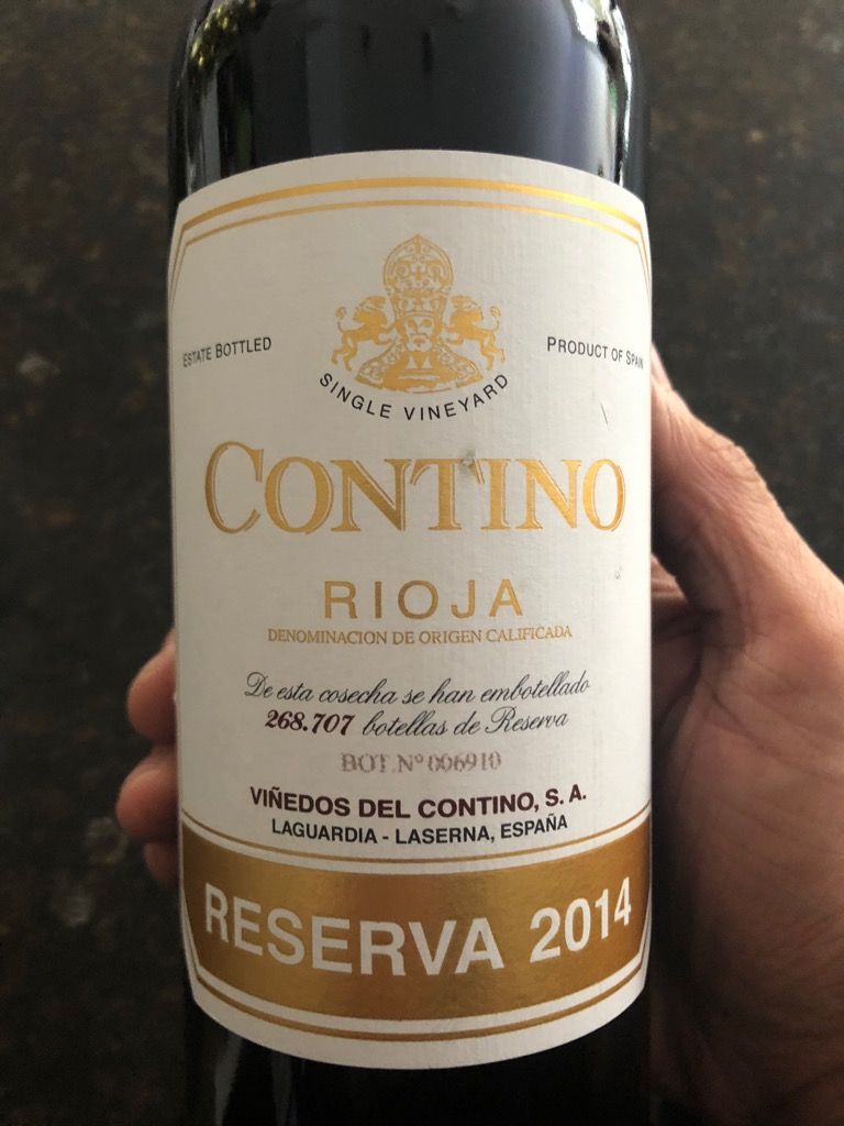 2014 Bodegas y Viñedos del Contino Rioja Contino Reserva, Spain, La ...