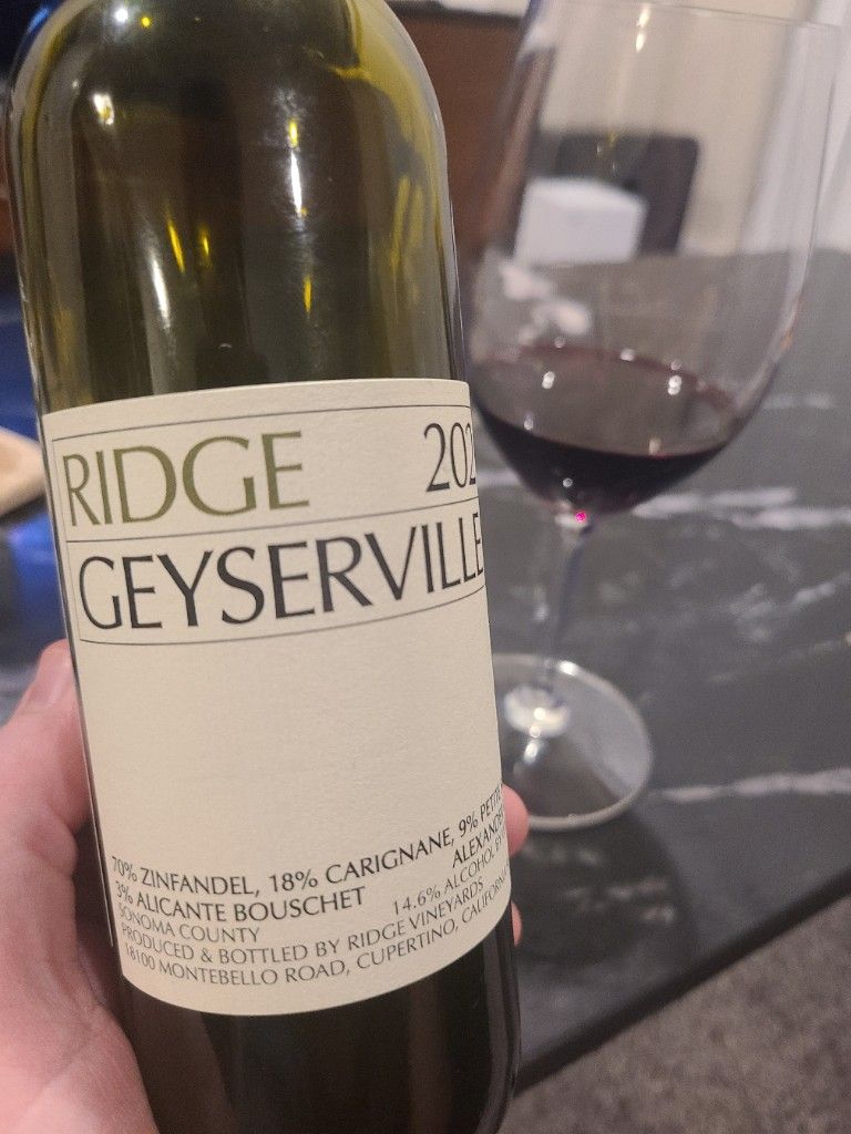 2023 Ridge Geyserville - CellarTracker