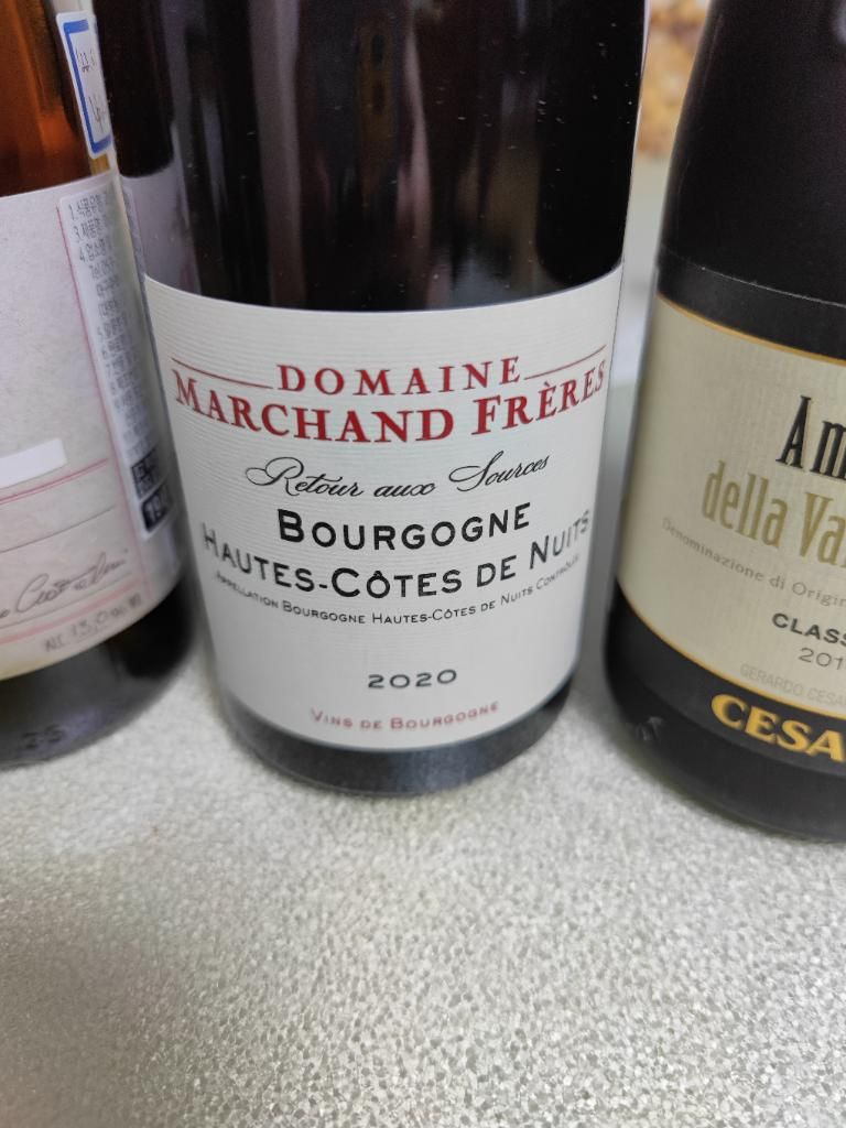 2020 Domaine Marchand Freres Bourgogne Hautes Côtes De Nuits Retour Aux