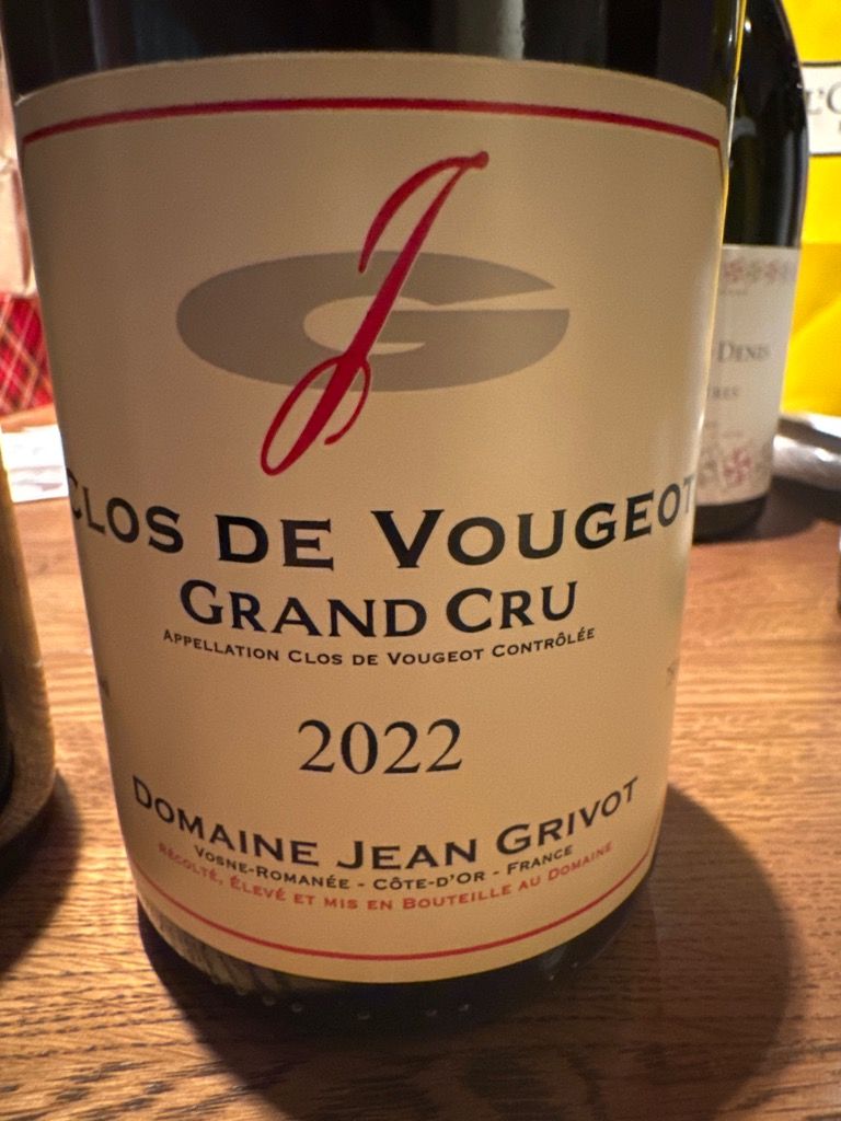2022 Domaine Jean Grivot Clos Vougeot - CellarTracker