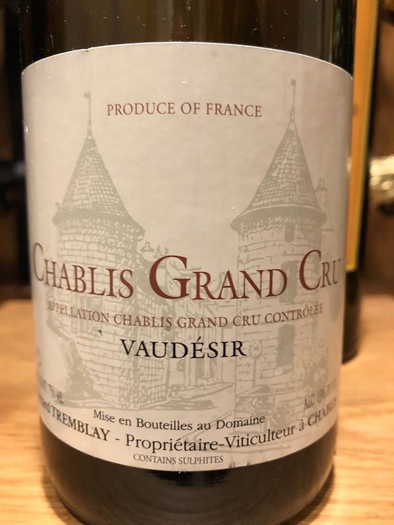 2017 Gérard Tremblay Chablis Grand Cru Vaudésir, France, Burgundy
