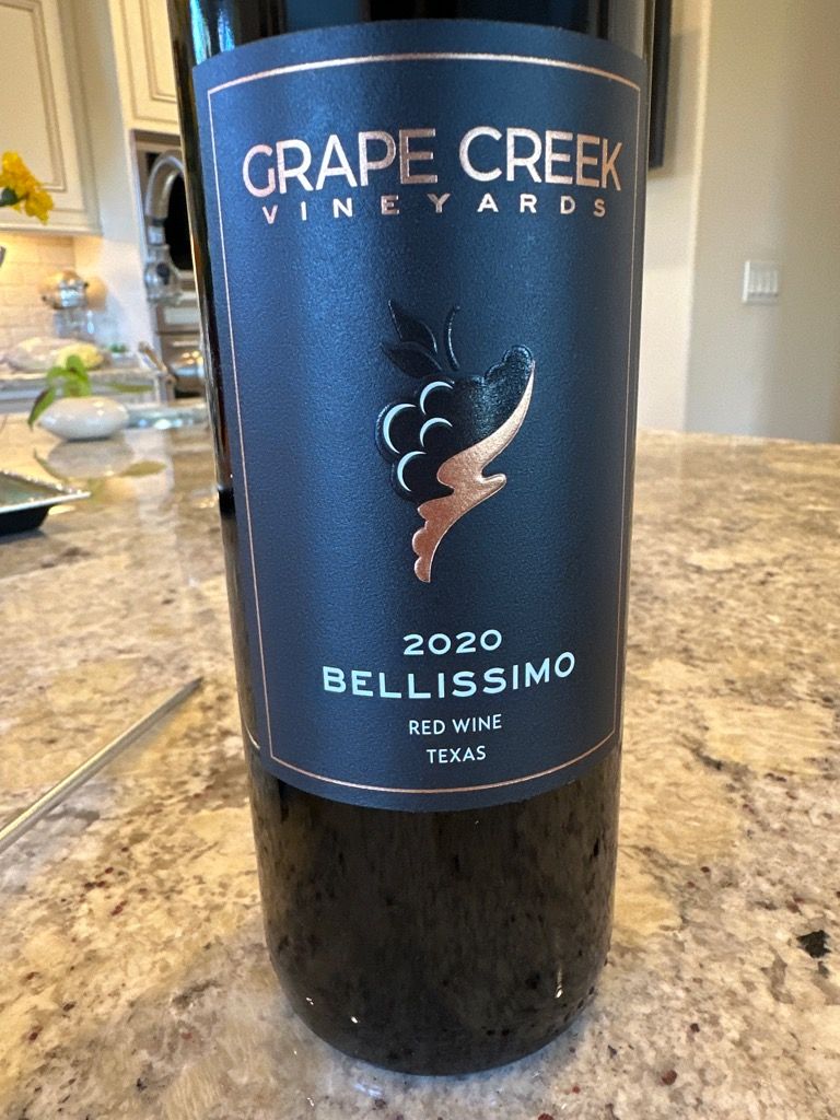 2020 Grape Creek Vineyards Bellissimo!, USA, Texas - CellarTracker