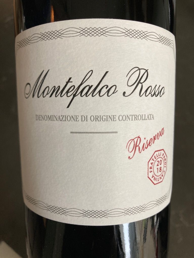 2019 Cantina Fratelli Pardi Montefalco Rosso Riserva Italy Umbria 2019 Cantina Fratelli Pardi Montefalco Rosso Riserva Italy Umbria