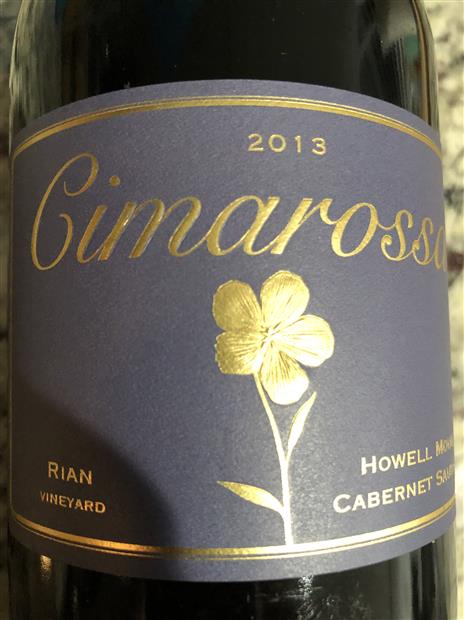 2014 Cimarossa Cabernet Sauvignon Rian Vineyard - CellarTracker