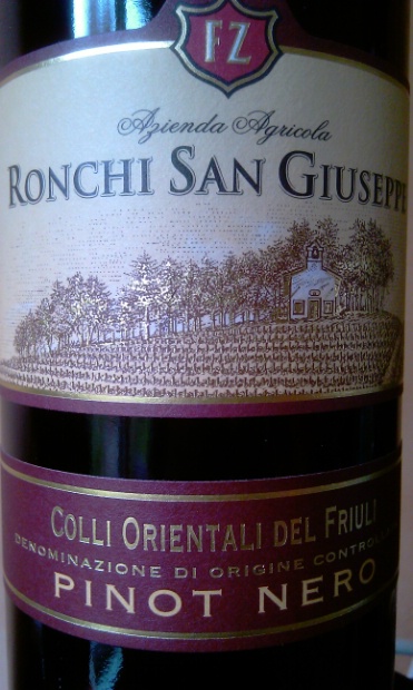 2010 Ronchi San Giuseppe Friuli Colli Orientali Pinot Noir, Italy 