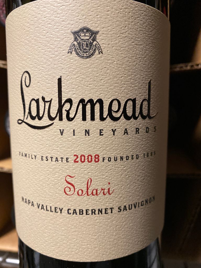 2008 Larkmead Vineyards Cabernet Sauvignon Solari - CellarTracker