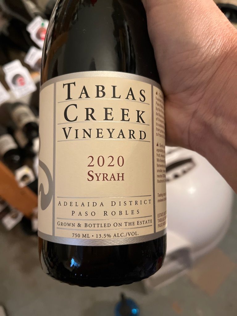 2020 Tablas Creek Syrah, USA, California, Central Coast, Paso Robles