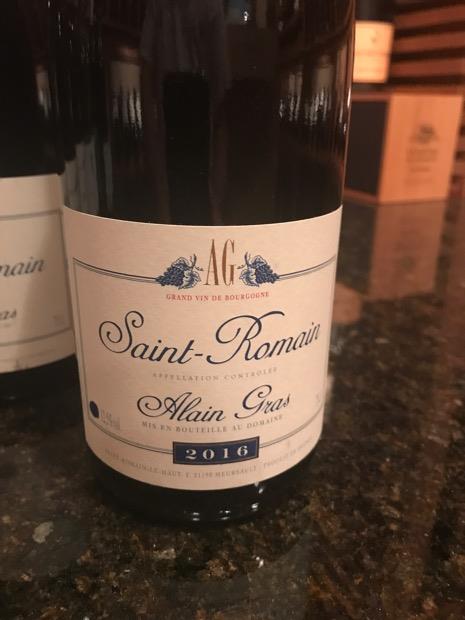 2016 Alain Gras Saint-Romain - CellarTracker