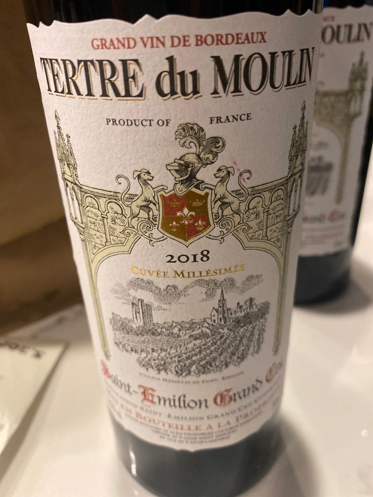 2018 Tertre du Moulin Cuvée Millésimée, France, Bordeaux, Libournais