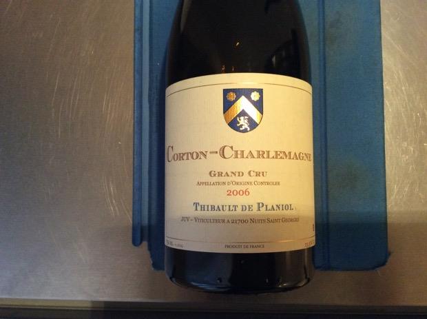 2006 Domaine Thibault de Planiol CortonCharlemagne, France, Burgundy