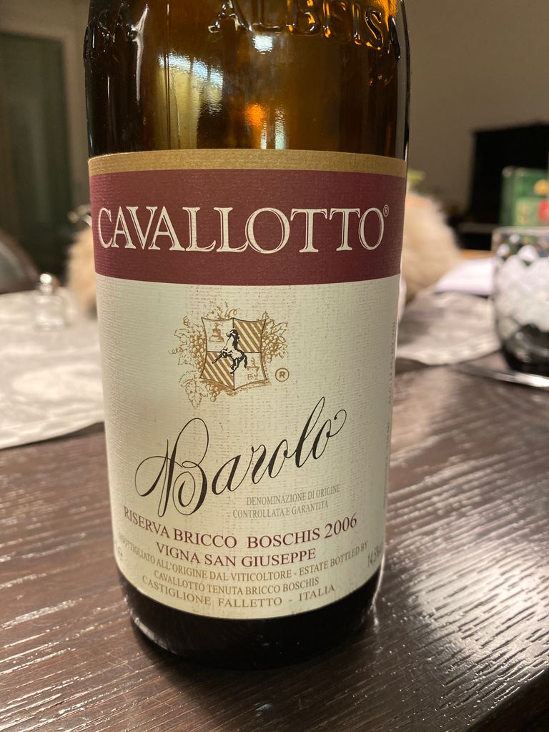 2006 Cavallotto Barolo Riserva Bricco Boschis Vigna San Giuseppe