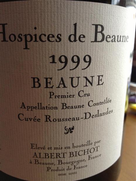 1999 Hospices de Beaune Beaune 1er Cru Cuvée Rousseau Deslandes