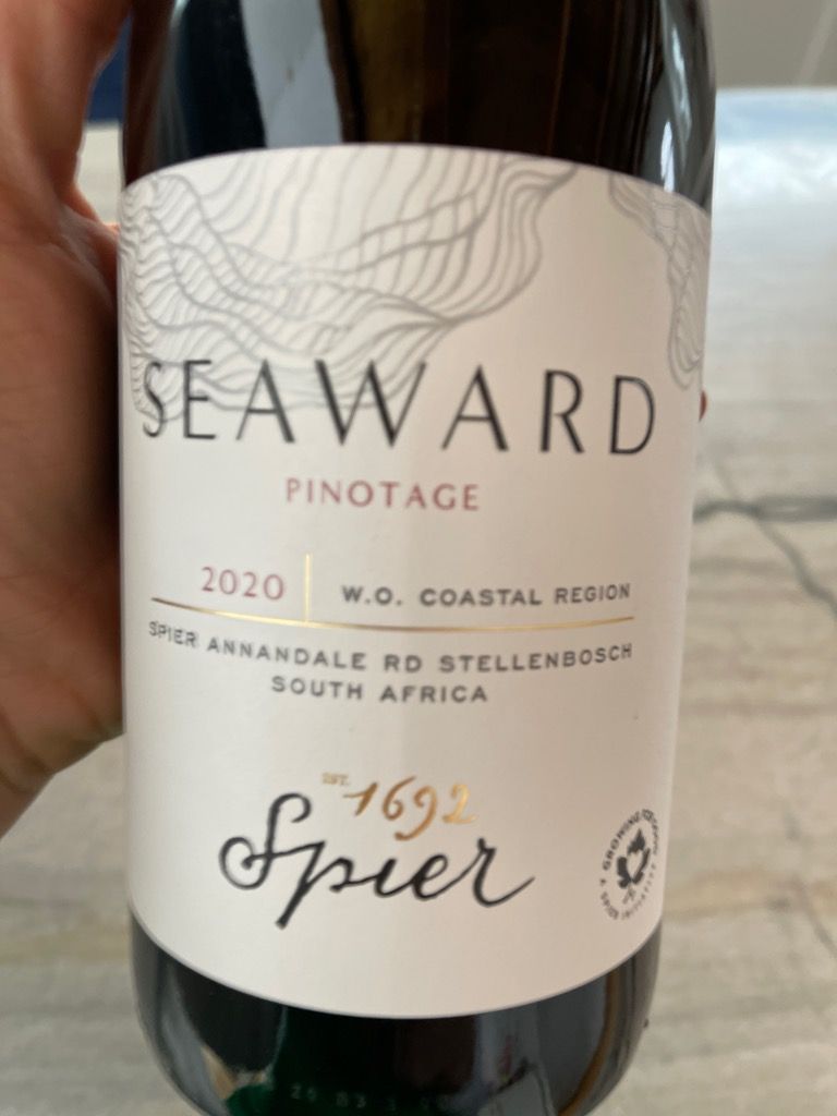 2020 Spier Pinotage Seaward, South Africa, Coastal Region - CellarTracker