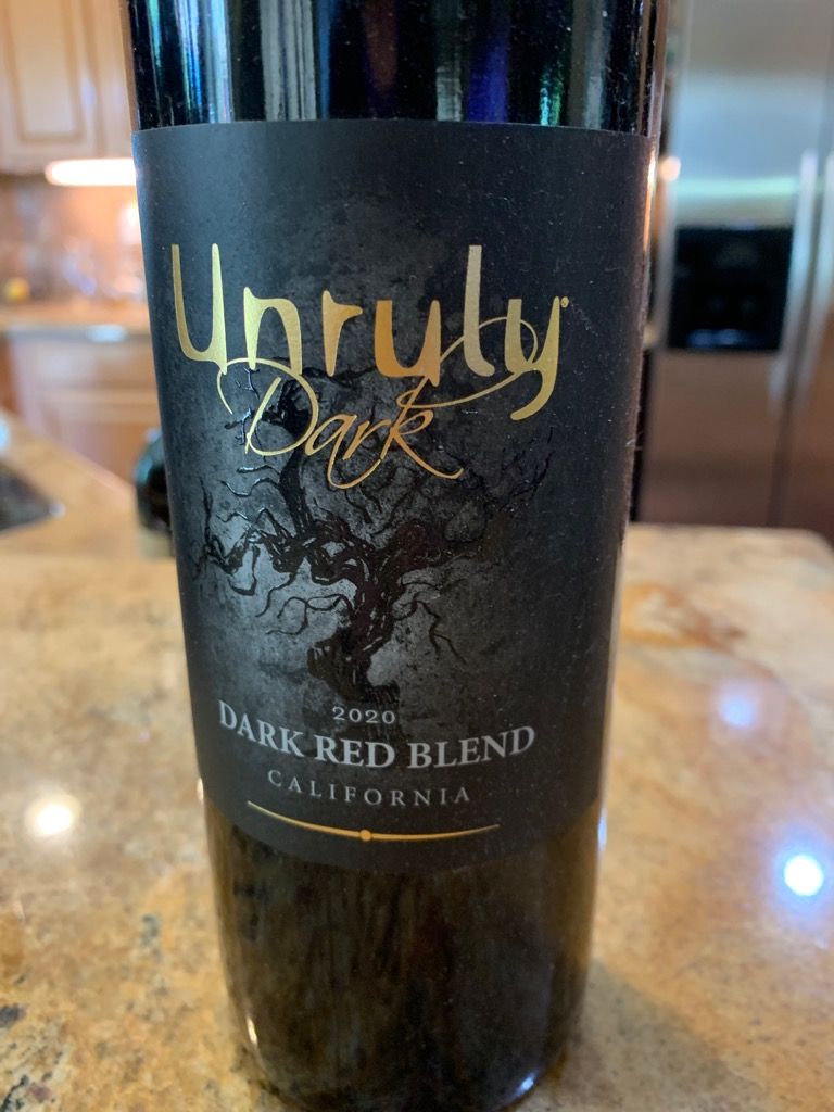 2020 Unruly Wine Cellars Dark Red Wine, USA, California - CellarTracker