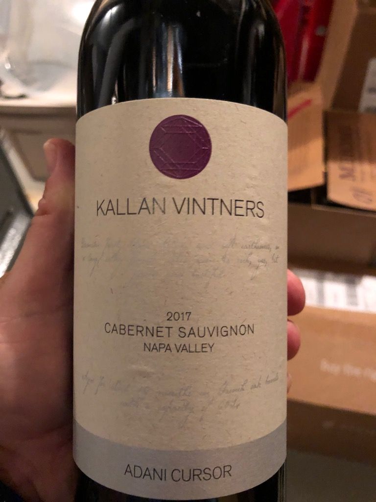 2017 Kallan Vintners Cabernet Sauvignon Adani Cursor - CellarTracker