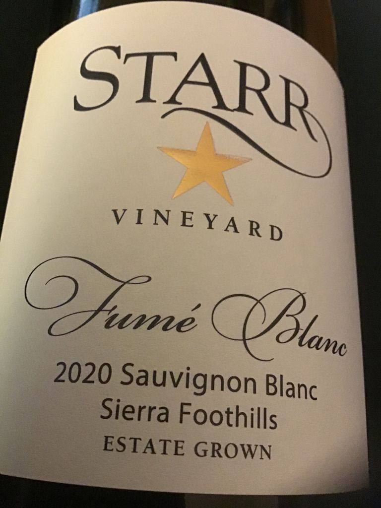 2023 Sierra Starr Fumé Blanc Starr Ranch, USA, California, Sierra ...
