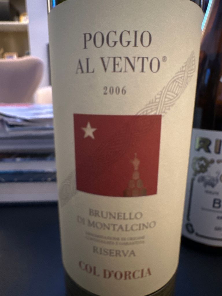 2006 Tenuta Col d'Orcia Brunello di Montalcino Riserva Poggio al