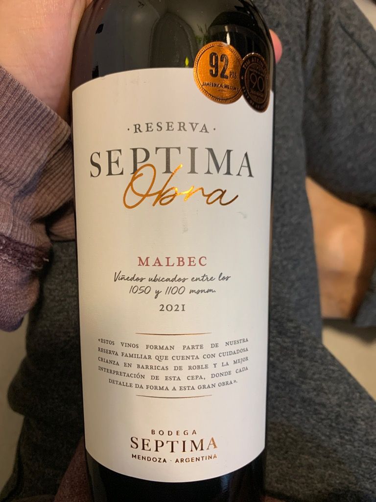 Bodega Septima Malbec Obra Reserva Argentina Mendoza Cellartracker