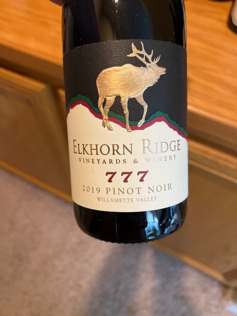 2019 Elkhorn Ridge Pinot Noir 777, USA, Oregon, Willamette Valley