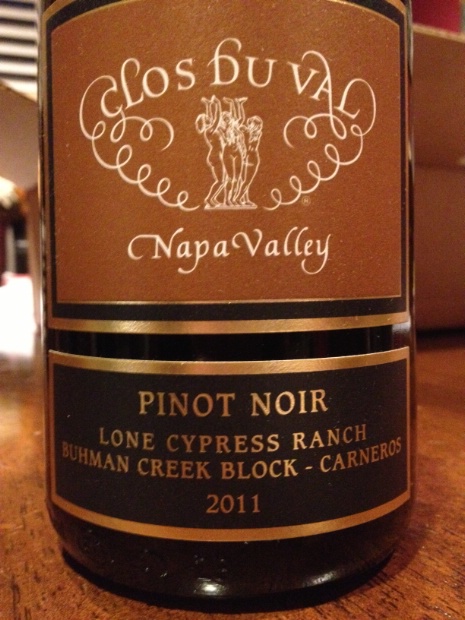 2013 Clos du Val Pinot Noir Buhman Creek Block Lone Cypress Ranch USA