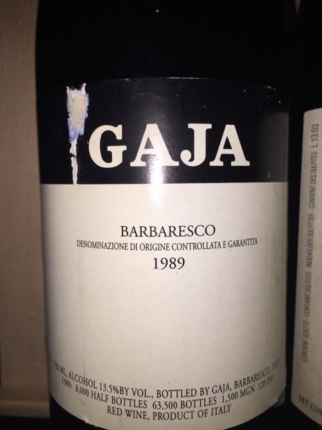 1989 Gaja Barbaresco, Italy, Piedmont, Langhe, Barbaresco 