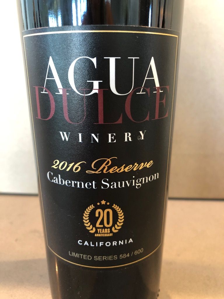 2017 Agua Dulce Winery Sauvignon Reserve, USA, California
