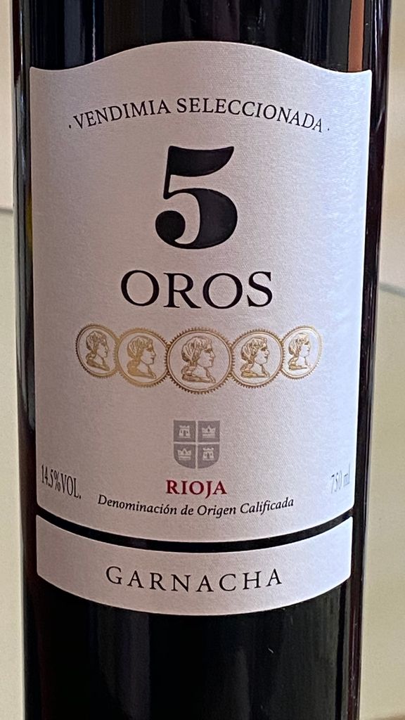 Isidro 5 Rioja - Bodegas Vendimia CellarTracker 2018 Milagro Seleccionada Oros