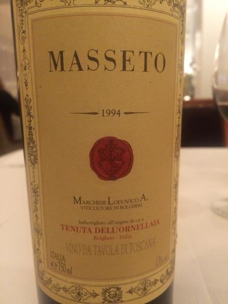 マッセート　1994年ヴィンテージ マッセート 1994 750ml 13％ イタリア 赤ワイン 未開栓 MASSETO