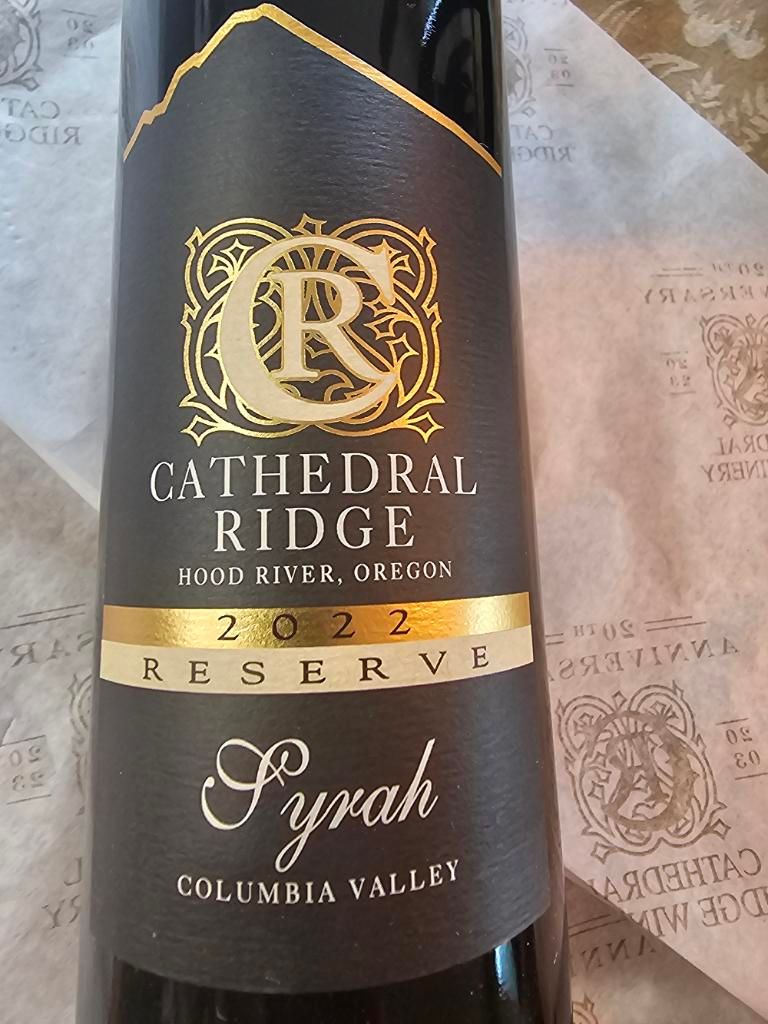 2022 Cathedral Ridge Syrah Reserve, USA, Oregon, Columbia Valley ...