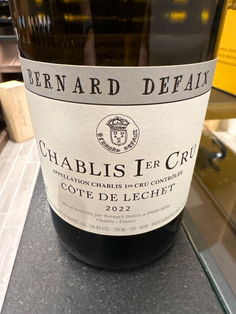 2022 Domaine Bernard Defaix Chablis 1er Cru Côte de Léchet