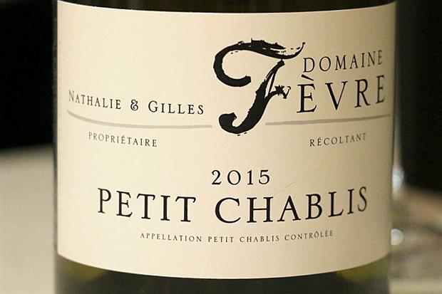 2015 Domaine Nathalie et Gilles Fevre Petit Chablis, France, Burgundy ...