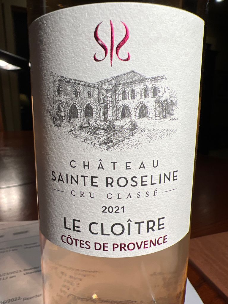 2022 Château Sainte Roseline Le Cloître Cotes de Provence