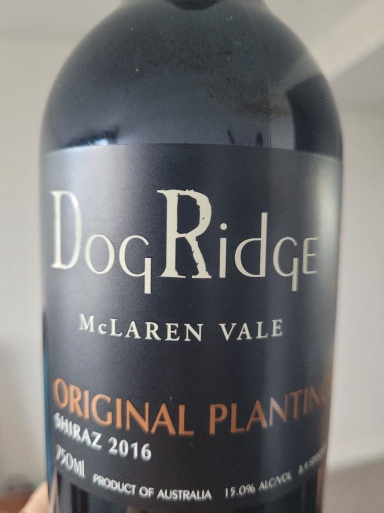 2016 DogRidge Shiraz Original Plantings, Australia, South Australia ...
