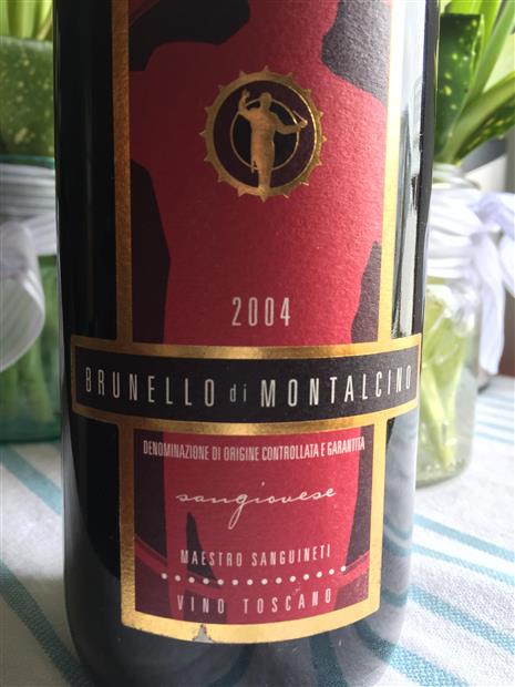 2004 Antonio Sanguineti Brunello di Montalcino, Italy, Tuscany ...