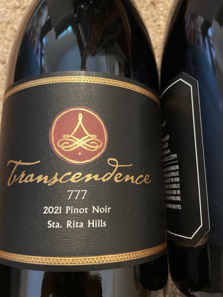 2021 Transcendence Pinot Noir 777 Lafond Vineyard, USA, California