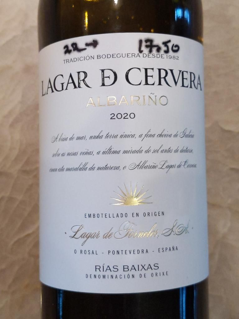 2020 Lagar de Cervera Albariño Rías Baixas, Spain, Galicia, Rías Baixas ...