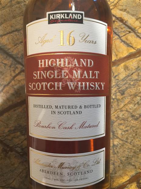 Nv Kirkland Signature Alexander Murray Co 16 Yr Highland Single Malt Scotch Whisky United Kingdom Scotland Cellartracker