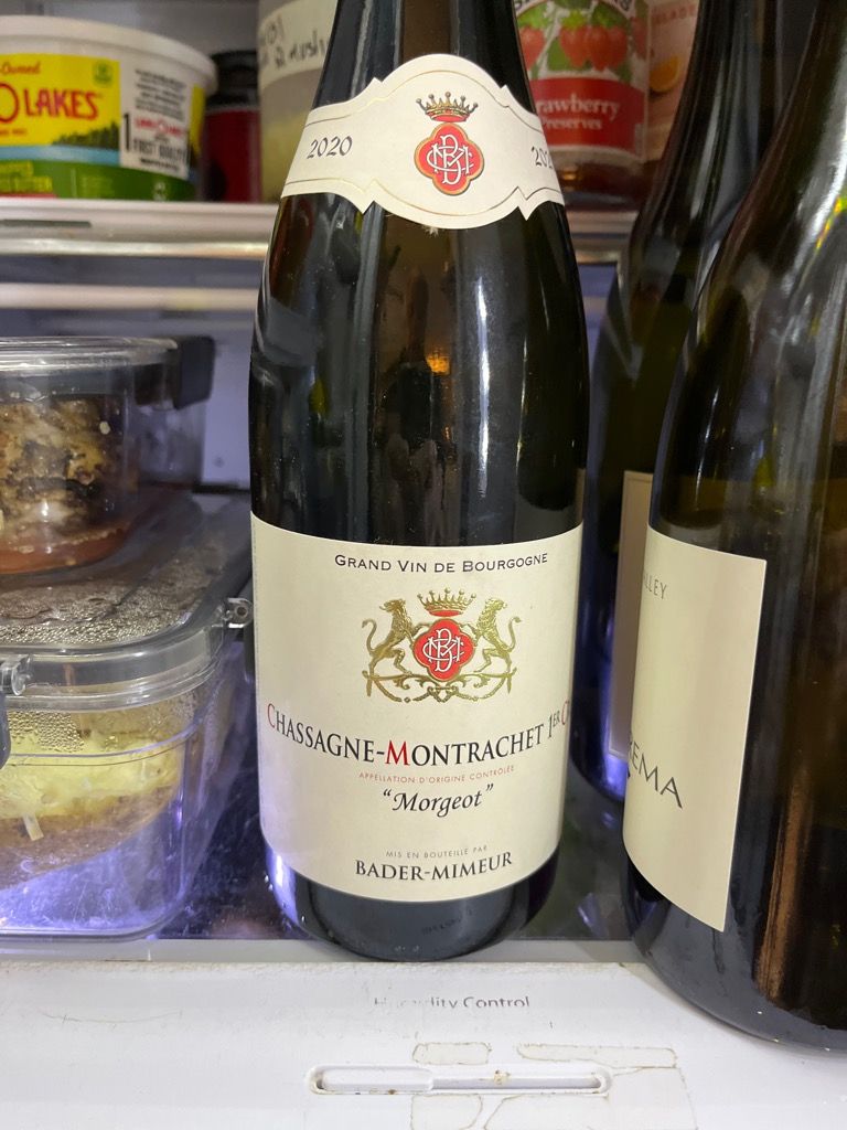 Bader Label 2019 Bader-Mimeur Chassagne-Montrachet 1er Cru Morgeot, France ...