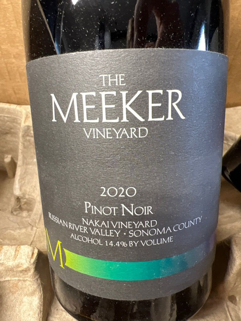 2020 Meeker Pinot Noir Nakai Vineyard, USA, California, Sonoma County ...