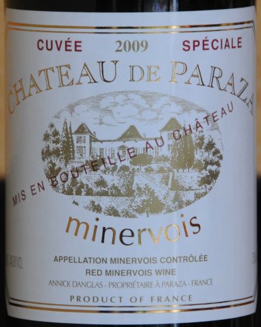 Chateau paraza minervois glass 750ml (750101330031)