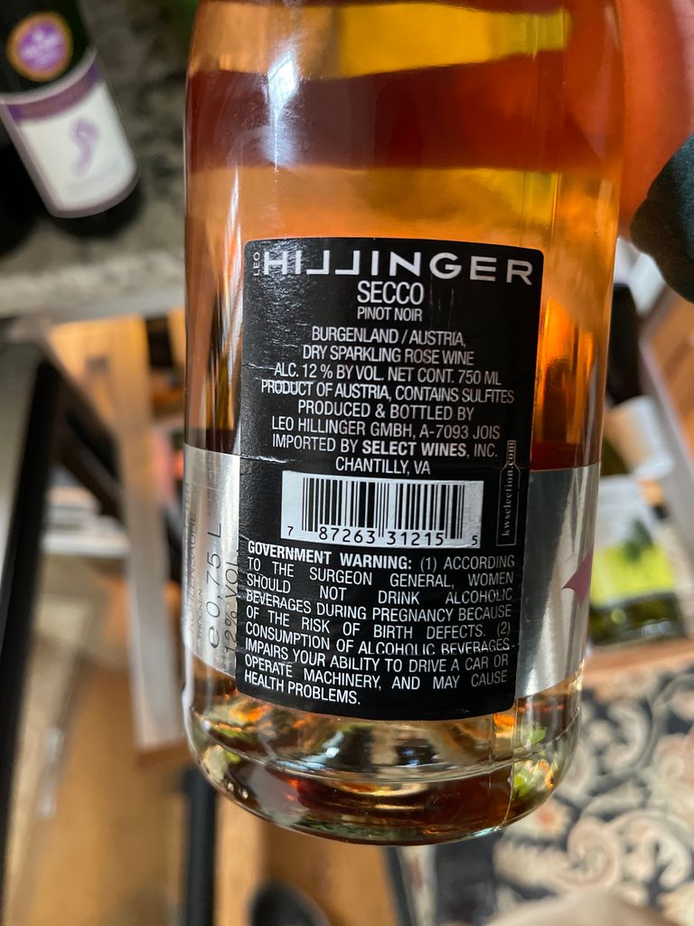 2012 Leo Hillinger Pinot Noir Secco, Austria, Burgenland CellarTracker