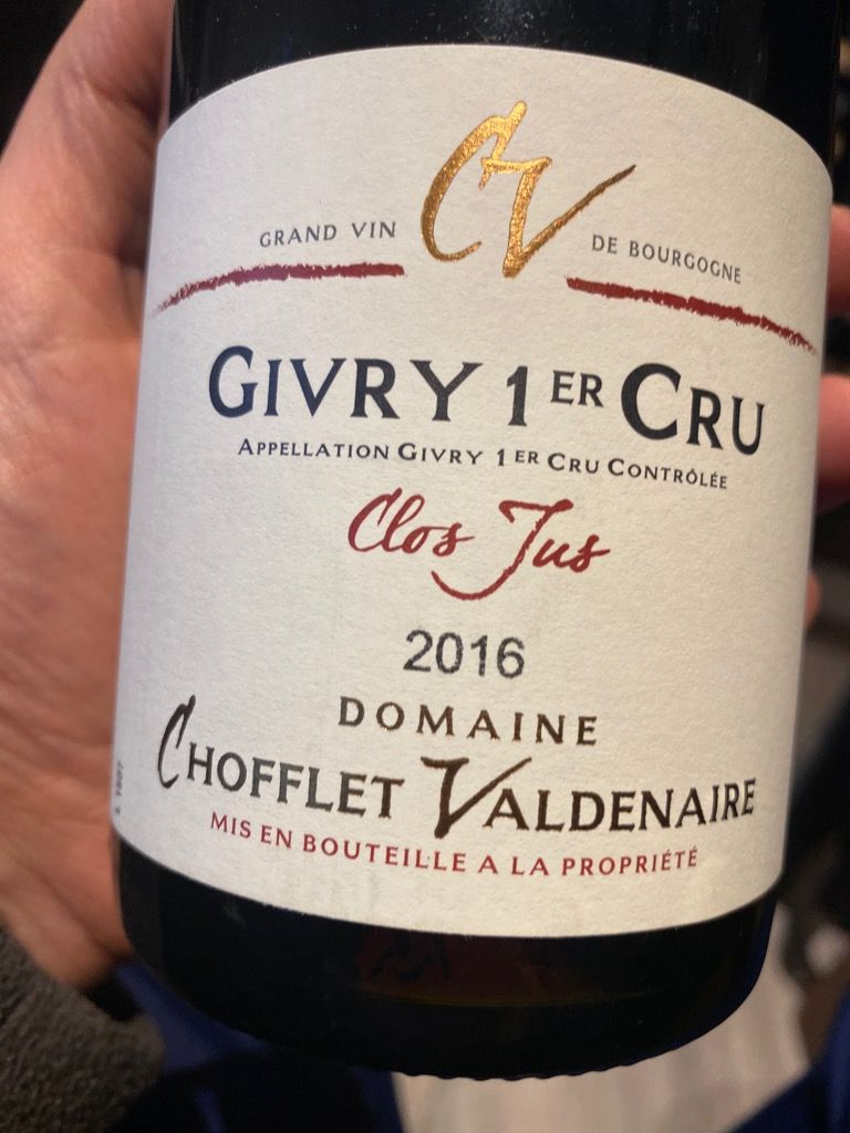 2016 Domaine Chofflet-Valdenaire Givry 1er Cru Clos Jus, France ...