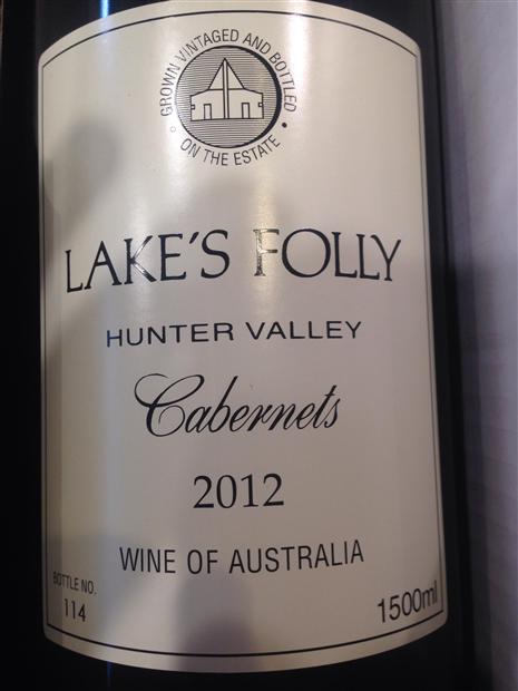 2012 Lake s Folly Cabernets CellarTracker