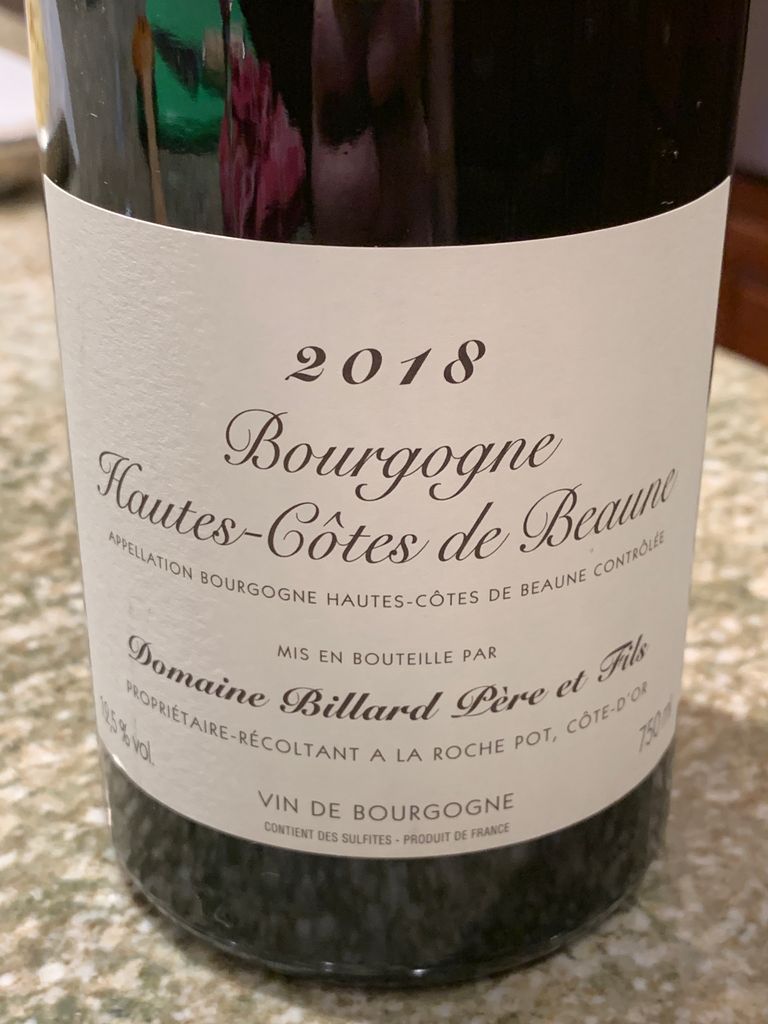 サンロマン 2018 Domaine Billard Père et Fils 2018 Domaine Billard Pere et Fils Bourgogne Hautes-Côtes de Beaune