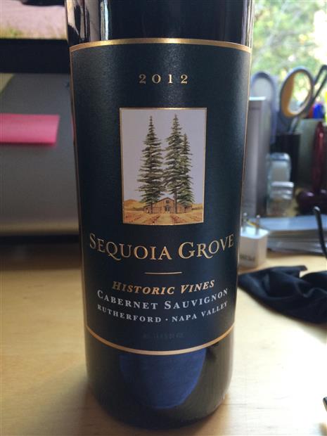 セコイア グローヴ 2012 ナパ ヴァレー カベルネ ソーヴィニヨン カベルネ 0 Grove Sequoia セコイア・グロウヴ セコイア Cabernet