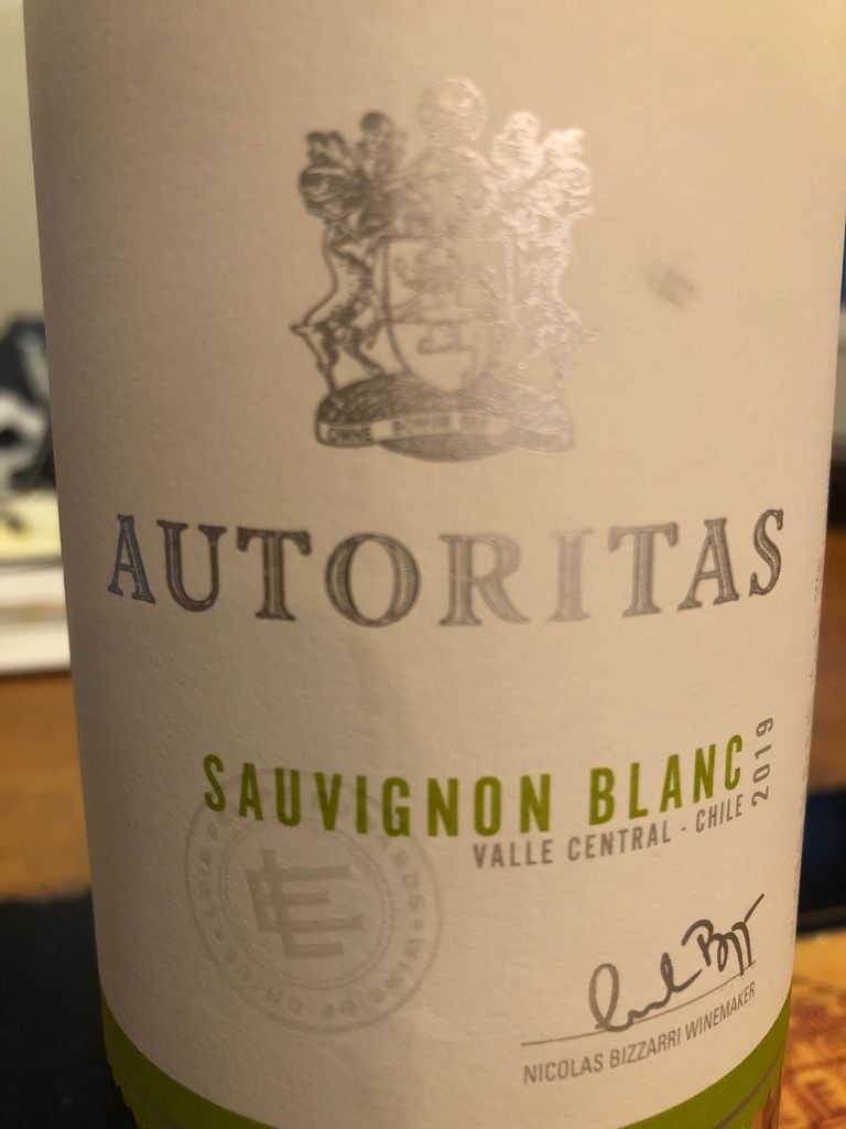 Autoritas Sauvignon blanc valle central glass 750ml (7804414004417)