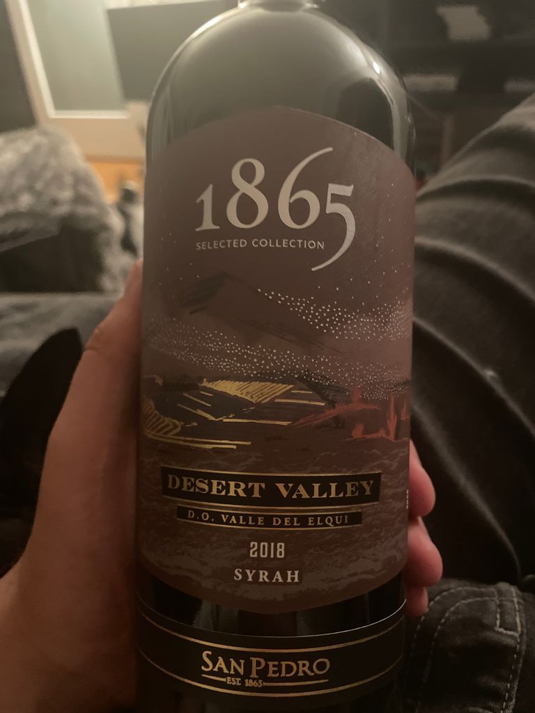 2019 Viña San Pedro Syrah 1865 Selected Collection Desert Valley