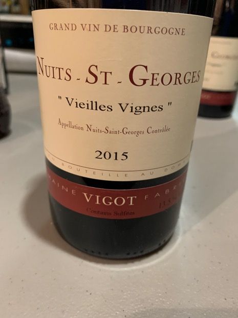 ワイン Nuits-St-es Vieilles Vignes 2014 2014 Domaine Vigot Fabrice Nuits-Saint-Georges Vieilles Vignes