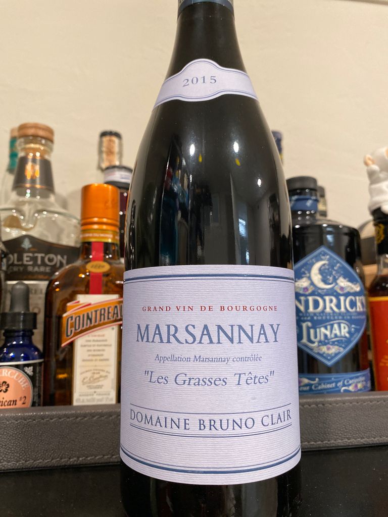 2015 Domaine Bruno Clair Marsannay les Grasses Têtes, France, Burgundy ...